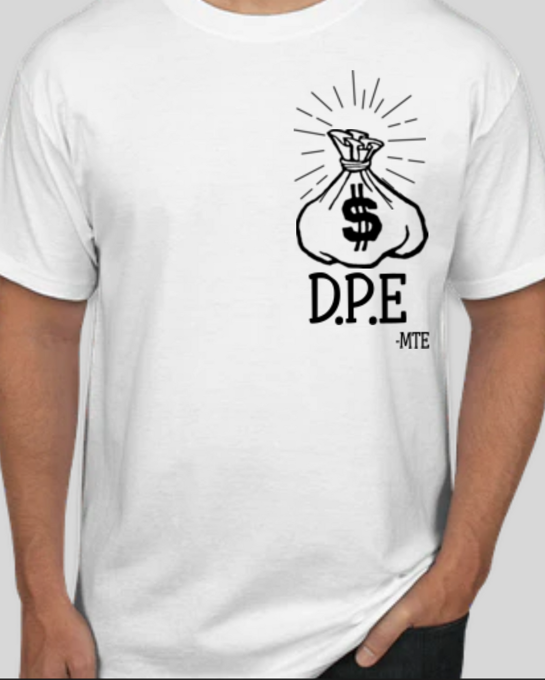 D.P.E MONEY BAG WHITE T-SHIRT