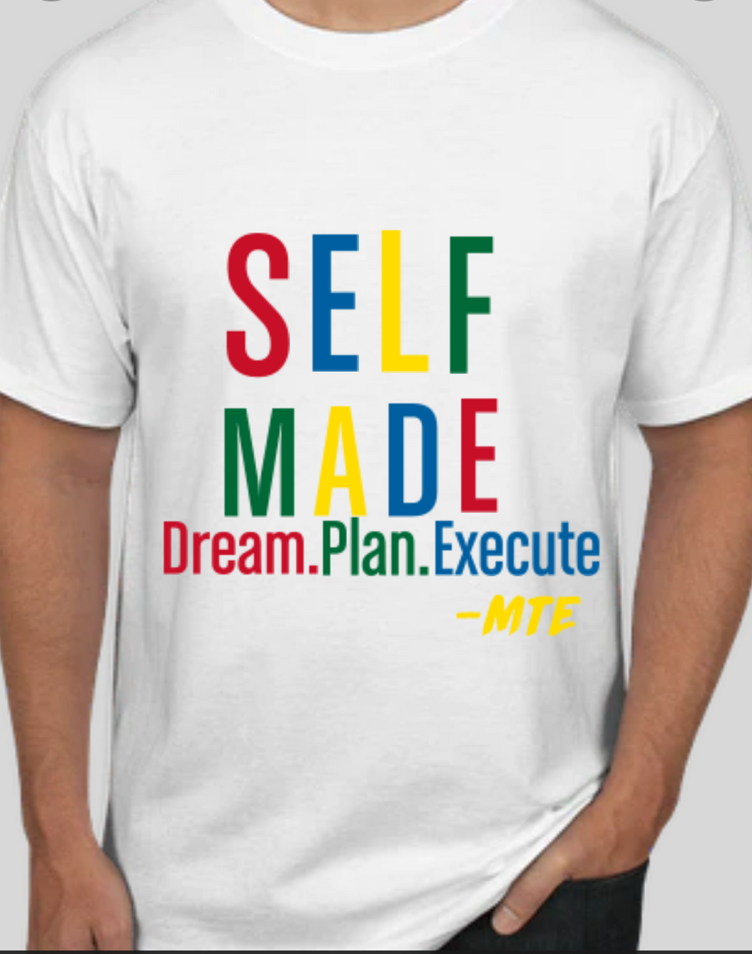 White D.P.E SELF MADE T-SHIRT