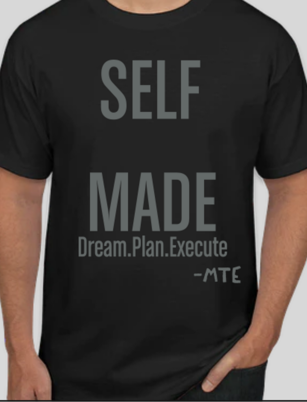 Black D.P.E  SELF MADE T-SHIRT