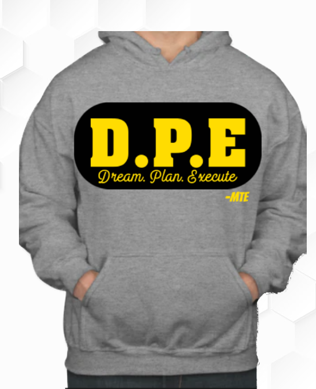 D.P.E GREY YELLOW HOODIE