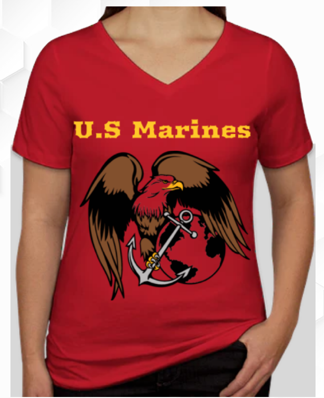 D.P.E WOMAN'S U.S MARINES T-SHIRT