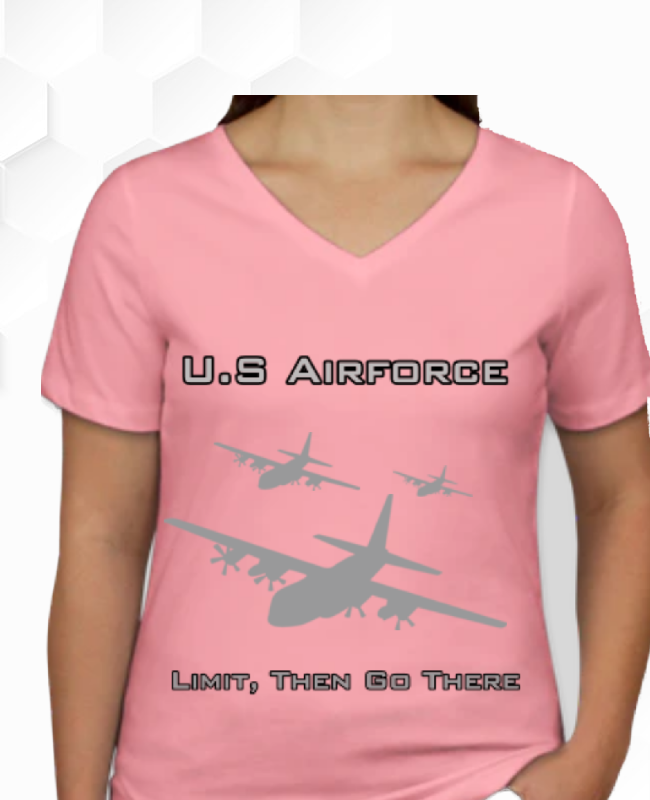 Pink D.P.E U.S AIR FORCE WOMAN'S  T-SHIRT