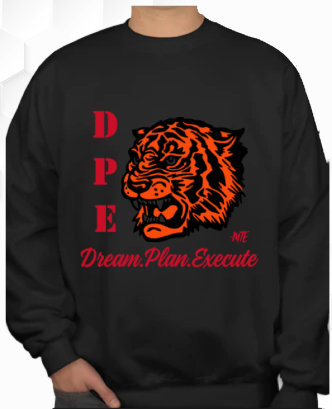 D.P.E RED/BLACK TIGER SWEATSHIRT