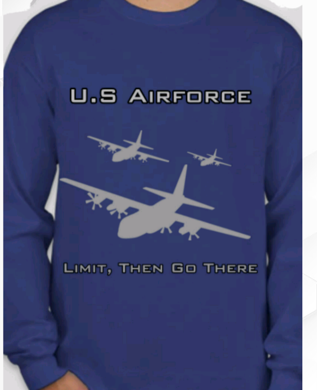 D.P.E U.S AIR FORCE SWEATSHIRT LIMIT THEN GO THERE