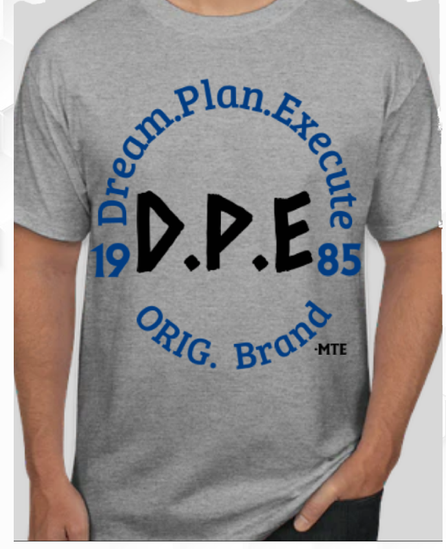 D.P.E GREY ORIG.  BRAND T-SHIRT