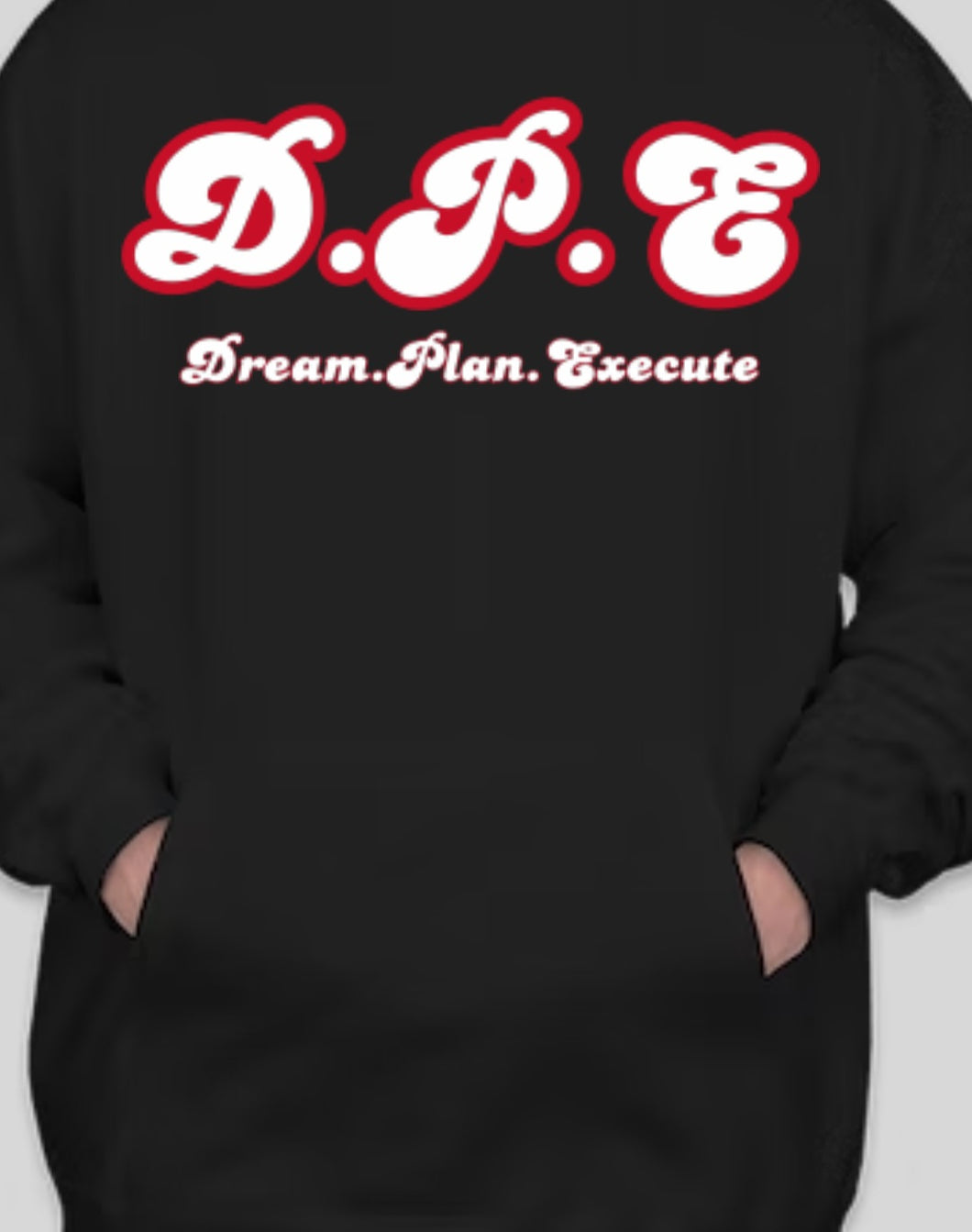 RETRO DPE WHITE RED BLACK HOODIE